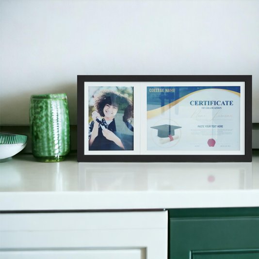 Quadro Painel para Fotos de Formatura Certificado e Diploma com Acetato