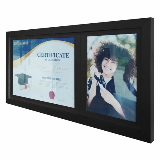 Quadro Painel para Fotos de Formatura Certificado e Diploma com Acetato