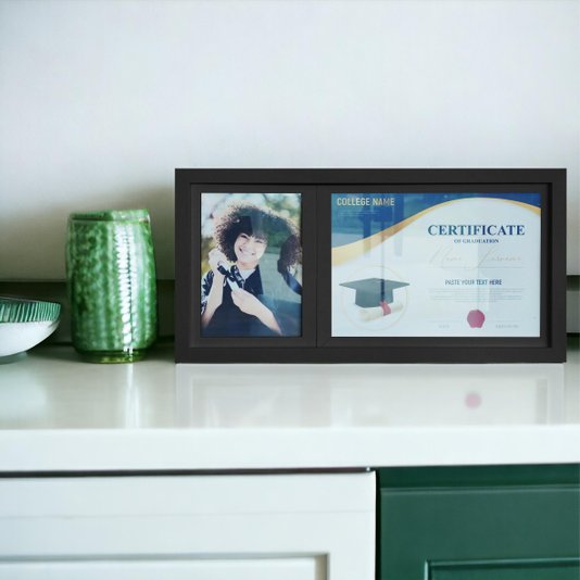 Quadro Painel para Fotos de Formatura Certificado e Diploma com Acetato