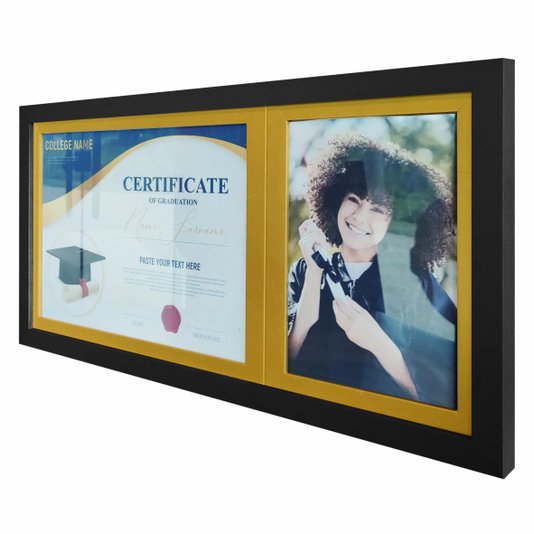 Quadro Painel para Fotos de Formatura Certificado e Diploma com Acetato