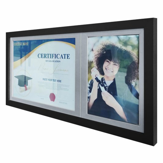 Quadro Painel para Fotos de Formatura Certificado e Diploma com Acetato