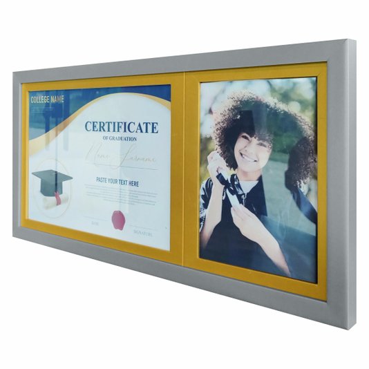 Quadro Painel para Fotos de Formatura Certificado e Diploma com Acetato