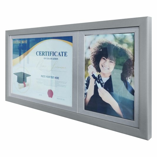Quadro Painel para Fotos de Formatura Certificado e Diploma com Acetato