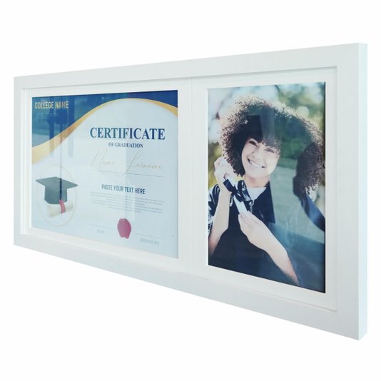 Quadro Painel para Fotos de Formatura Certificado e Diploma com Vidro