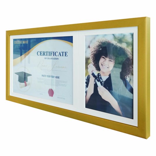 Quadro Painel para Fotos de Formatura Certificado e Diploma com Vidro