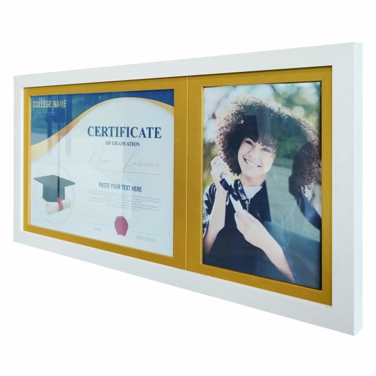 Quadro Painel para Fotos de Formatura Certificado e Diploma com Vidro