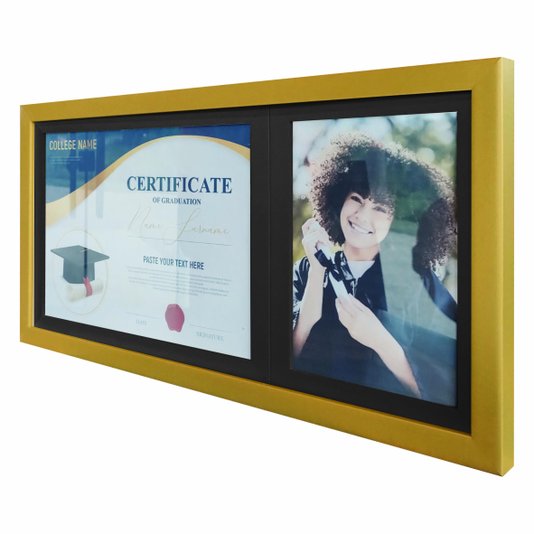 Quadro Painel para Fotos de Formatura Certificado e Diploma com Vidro