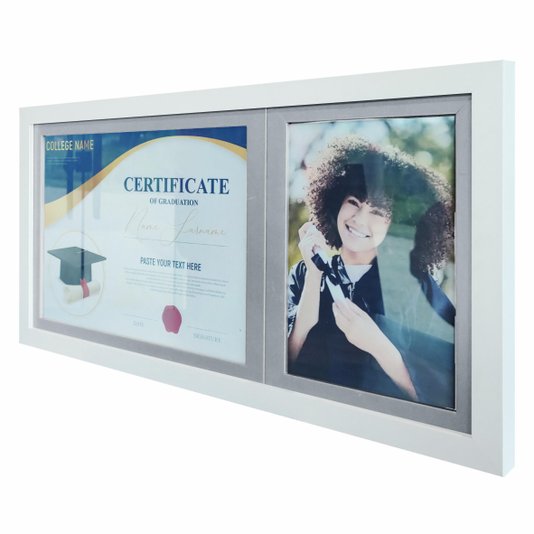 Quadro Painel para Fotos de Formatura Certificado e Diploma com Vidro