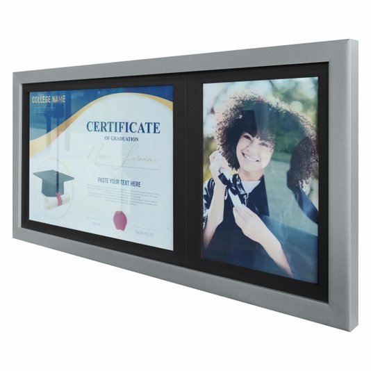 Quadro Painel para Fotos de Formatura Certificado e Diploma com Vidro