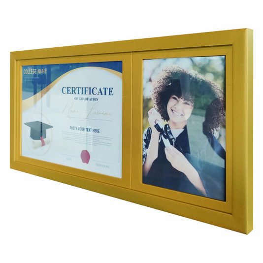 Quadro Painel para Fotos de Formatura Certificado e Diploma com Vidro