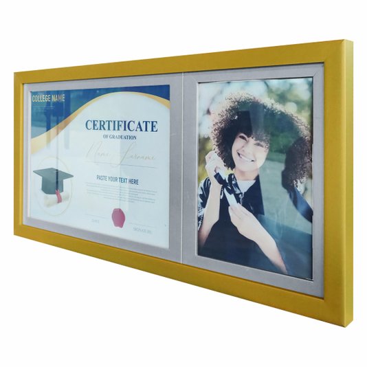 Quadro Painel para Fotos de Formatura Certificado e Diploma com Vidro