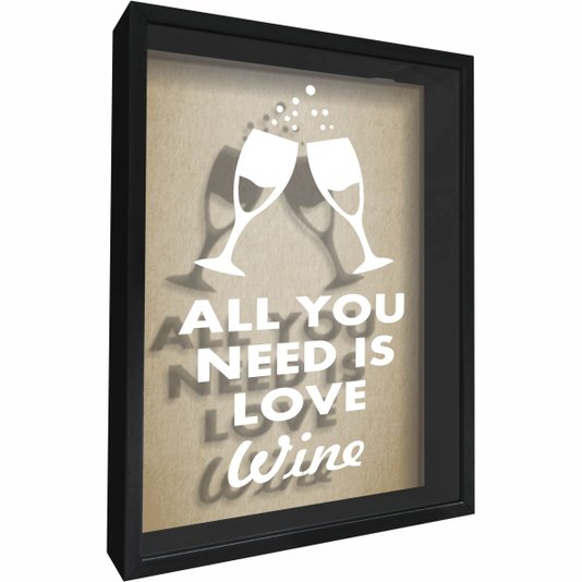 Quadro Porta Rolhas All You Need is Love Wine