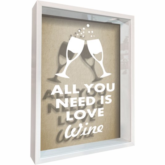 Quadro Porta Rolhas All You Need is Love Wine