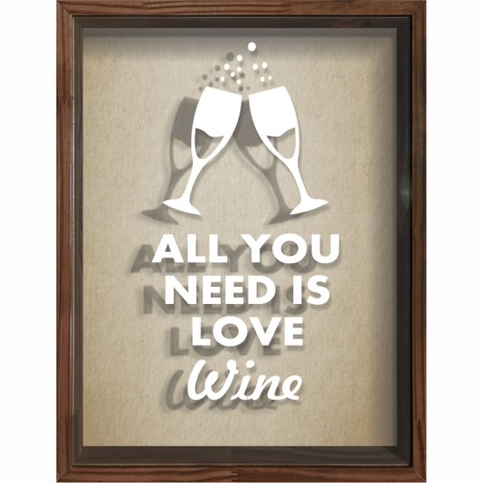 Quadro Porta Rolhas All You Need is Love Wine