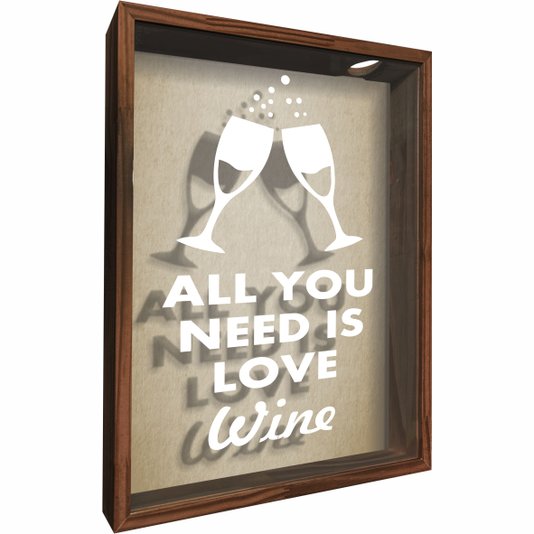 Quadro Porta Rolhas All You Need is Love Wine