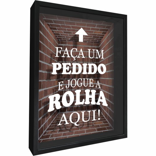 Quadro Porta Rolhas Faça um Pedido e Jogue a Rolha Aqui!