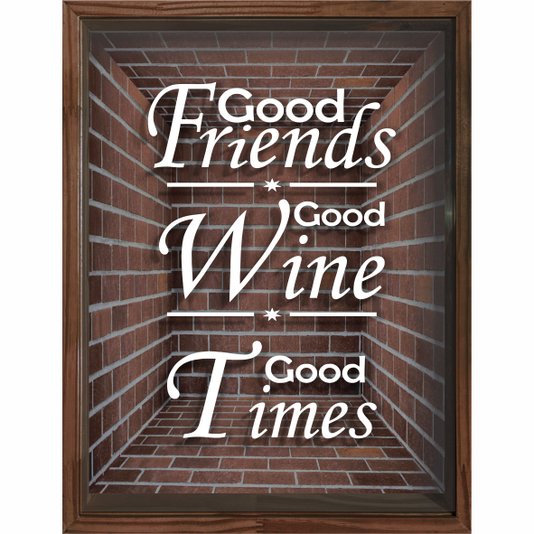 Quadro Porta Rolhas Good Friends Good Wine Good Times