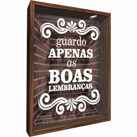 Quadro Porta Rolhas Guardo Apenas as Boas Lembranças