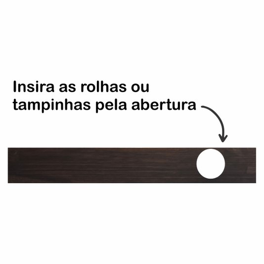 Quadro Porta Rolhas ou Tampinhas Com Moldura em Madeira Pinus - 1,5x4,5