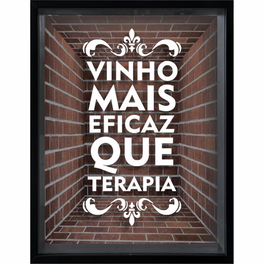 Quadro Porta Rolhas Vinho Mais Eficaz que Terapia