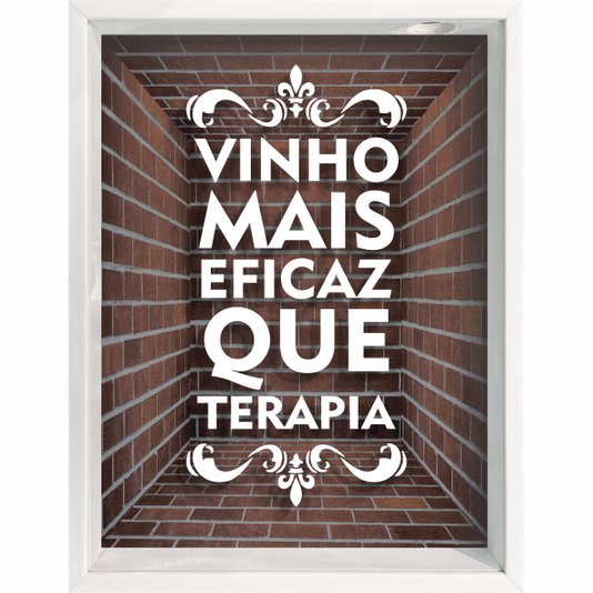 Quadro Porta Rolhas Vinho Mais Eficaz que Terapia