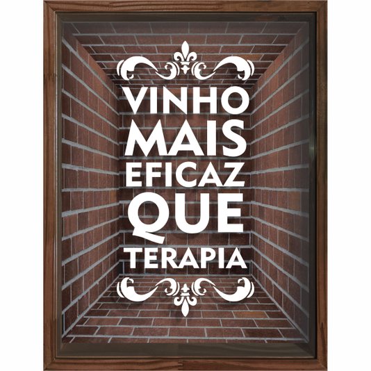 Quadro Porta Rolhas Vinho Mais Eficaz que Terapia
