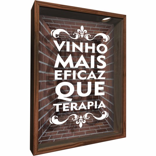 Quadro Porta Rolhas Vinho Mais Eficaz que Terapia