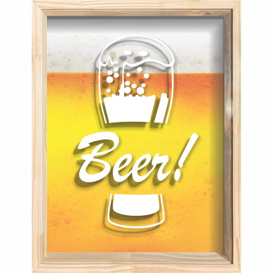 Quadro Porta Tampinhas Beer!