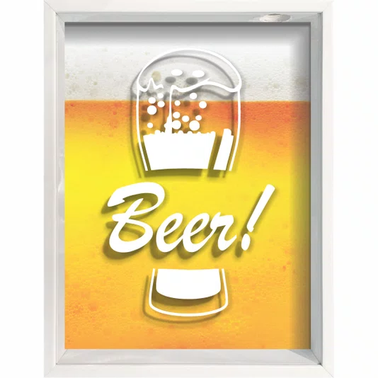 Quadro Porta Tampinhas Beer!