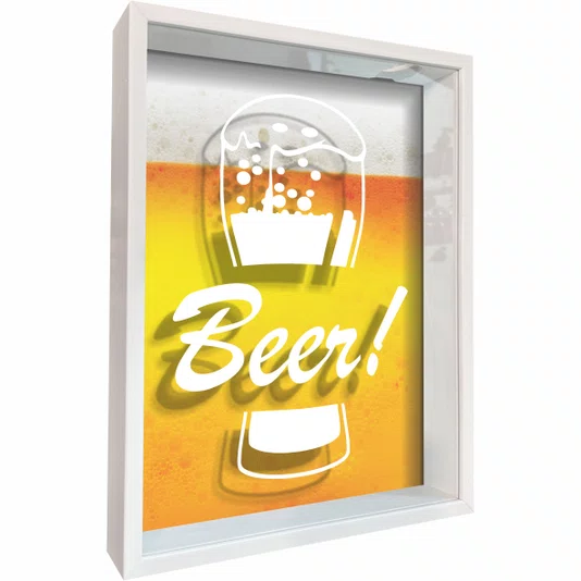 Quadro Porta Tampinhas Beer!