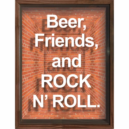Quadro Porta Tampinhas Beer, Friends, And Rock N' Roll