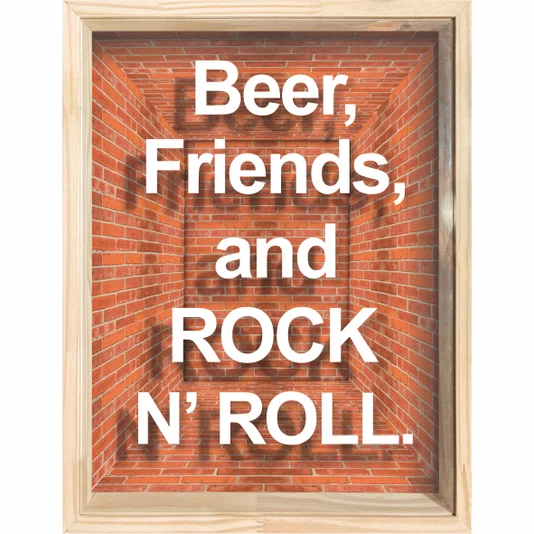 Quadro Porta Tampinhas Beer, Friends, And Rock N' Roll