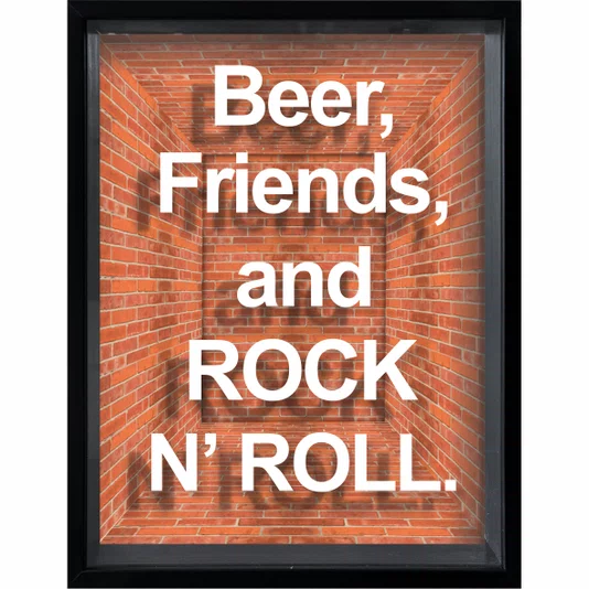 Quadro Porta Tampinhas Beer, Friends, And Rock N' Roll