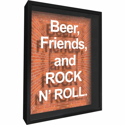 Quadro Porta Tampinhas Beer, Friends, And Rock N' Roll