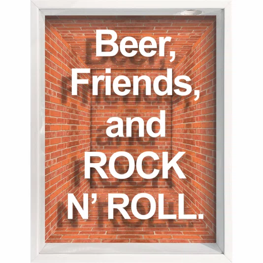 Quadro Porta Tampinhas Beer, Friends, And Rock N' Roll