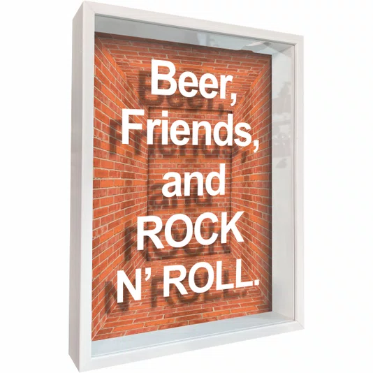 Quadro Porta Tampinhas Beer, Friends, And Rock N' Roll