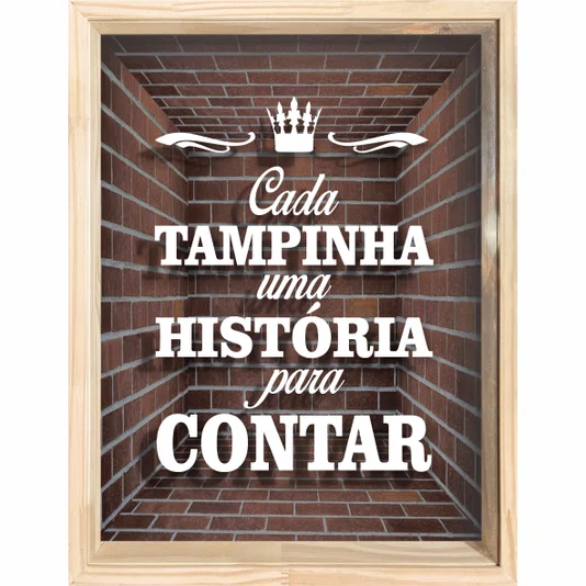 Quadro Porta Tampinhas Cada Tampinha Uma História Para Contar