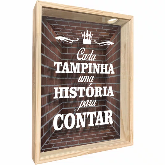 Quadro Porta Tampinhas Cada Tampinha Uma História Para Contar