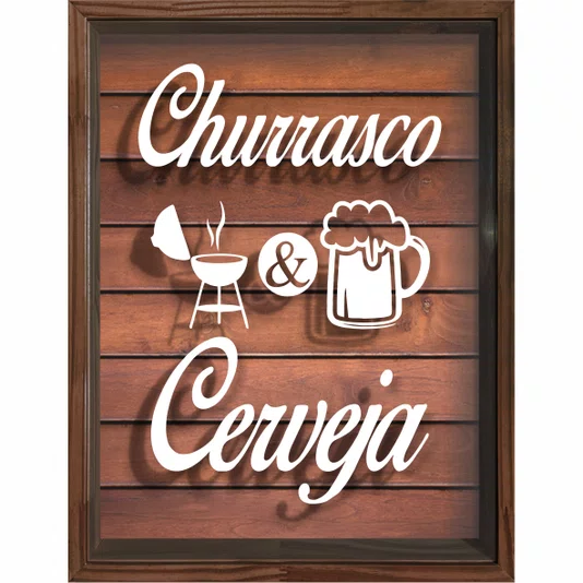 Quadro Porta Tampinhas Churrasco e Cerveja