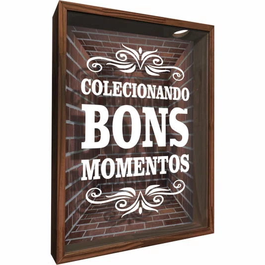 Quadro Porta Tampinhas Colecionando Bons Momentos