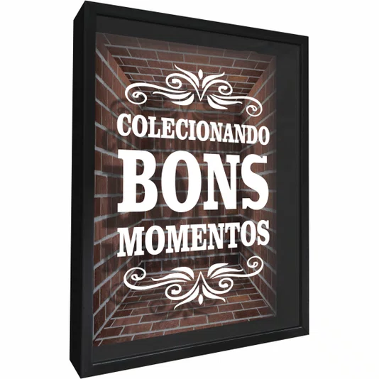 Quadro Porta Tampinhas Colecionando Bons Momentos