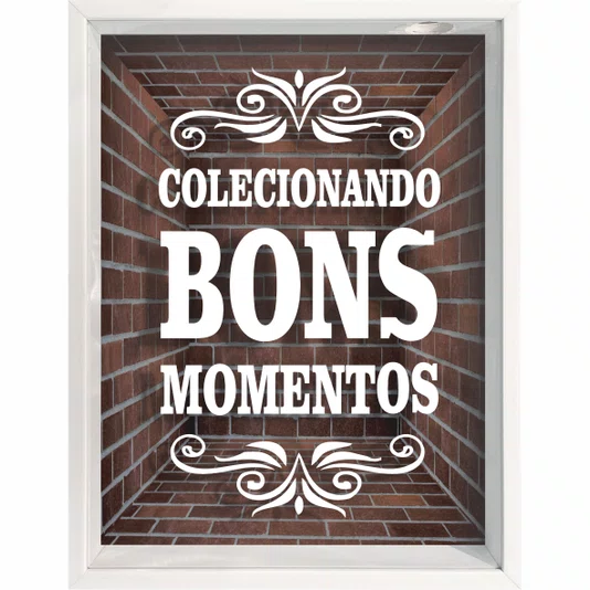 Quadro Porta Tampinhas Colecionando Bons Momentos