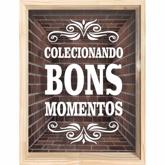 Quadro Porta Tampinhas Colecionando Bons Momentos