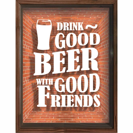 Quadro Porta Tampinhas Drink Good Beer With Good Friends