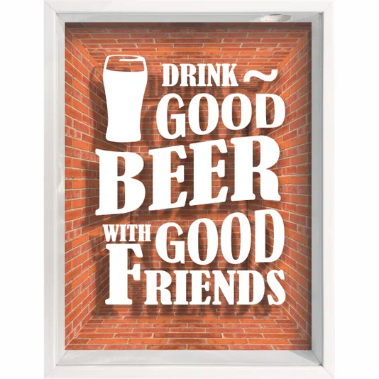 Quadro Porta Tampinhas Drink Good Beer With Good Friends