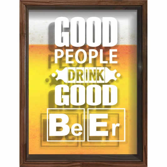 Quadro Porta Tampinhas Good People Drink Good Beer