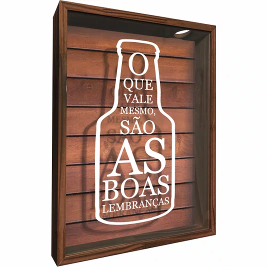Quadro Porta Tampinhas O que Vale Mesmo São as Boas Lembranças