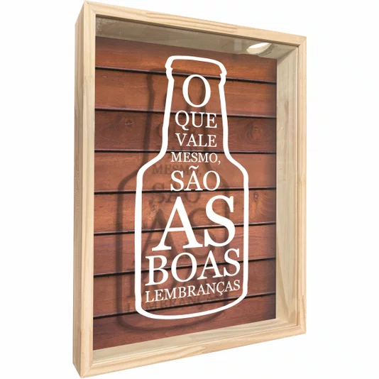 Quadro Porta Tampinhas O que Vale Mesmo São as Boas Lembranças