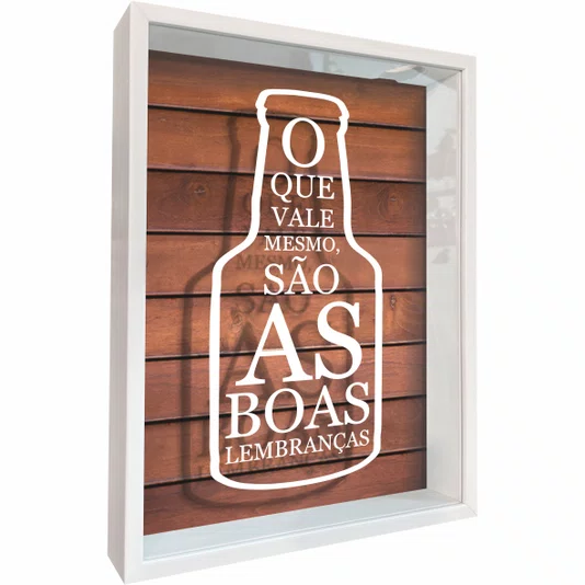 Quadro Porta Tampinhas O que Vale Mesmo São as Boas Lembranças