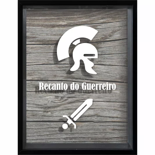 Quadro Porta Tampinhas Recanto do Guerreiro